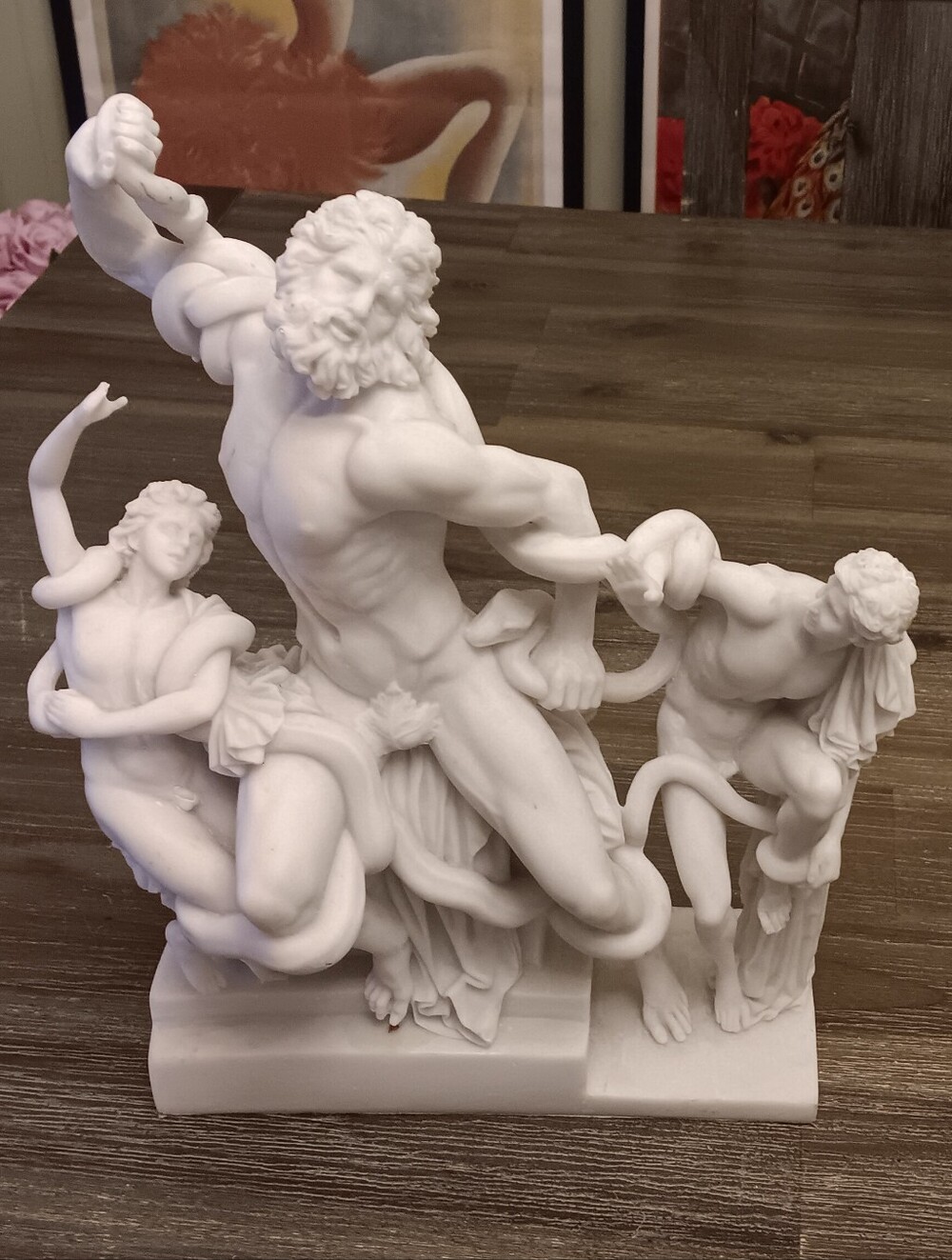White Classical Resin Sculpture - Home Art Decor